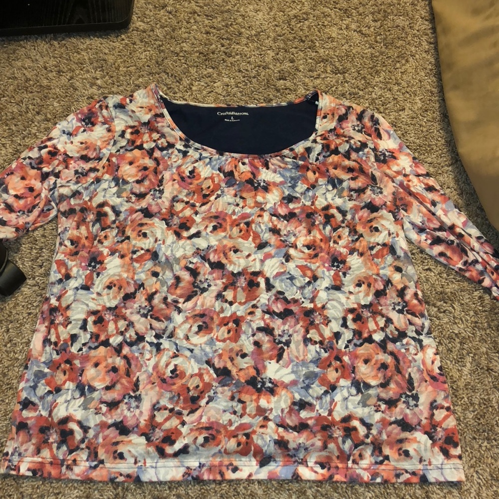 Flower Print short sleeve top
